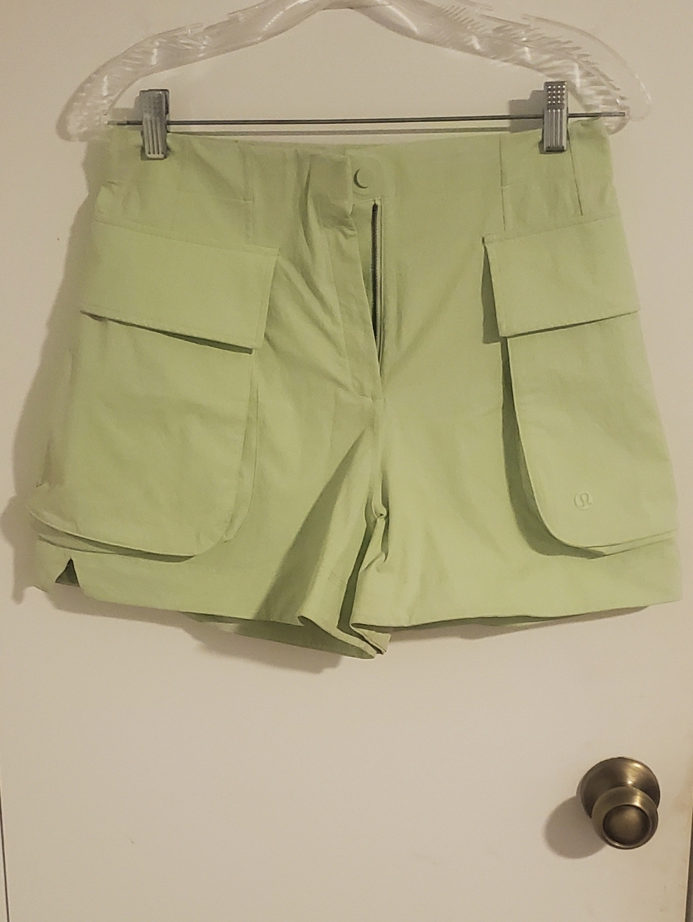 Lululemon High Super High Rise Cargo Shorts Kohlrabi Green Women's Size 6